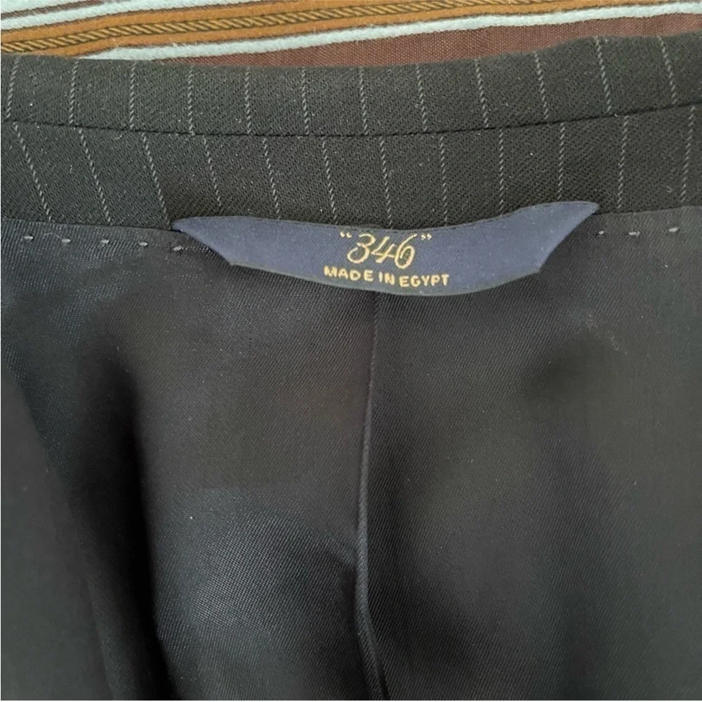 Brooks Brothers Wool Sport Coat Black Pinstripe 44L